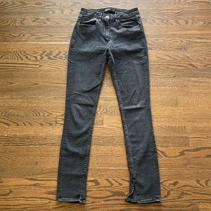 3x1 Denim Slit Skinny Mid-Rise Jeans in Black no. 5